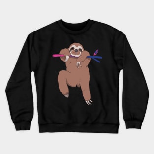 Bisexual Pride Sloth Crewneck Sweatshirt